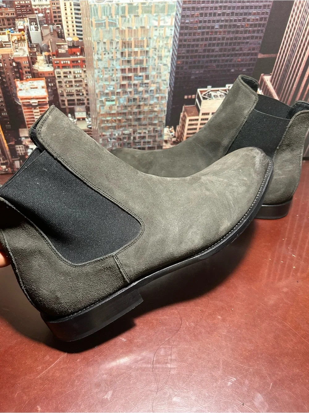 Thursday Men's Suede Chelsea Boots - Gray Sz 11.5 M